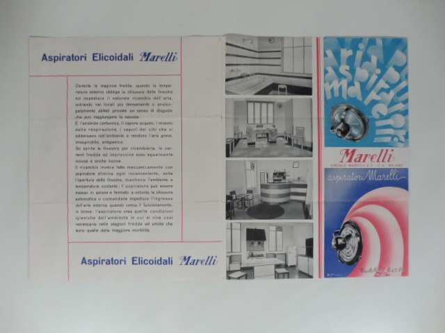 Marelli. Aspiratori elicoidali. Pieghevole pubblicitario